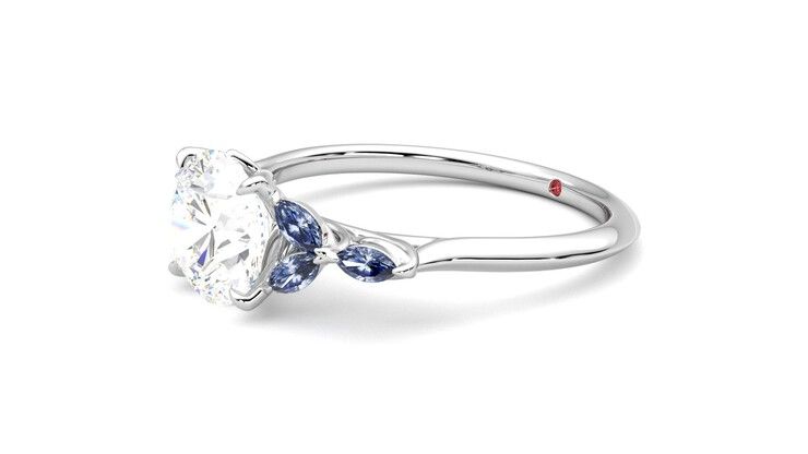 Taylor & Hart Tamora Round Engagement Ring 360 degree image 23