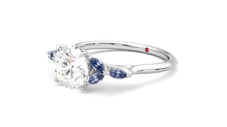 Taylor & Hart Tamora Round Engagement Ring 360 degree image 24