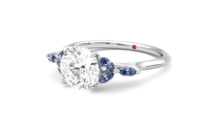 Taylor & Hart Tamora Round Engagement Ring 360 degree image 25