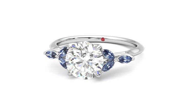 Taylor & Hart Tamora Round Engagement Ring 360 degree image 27