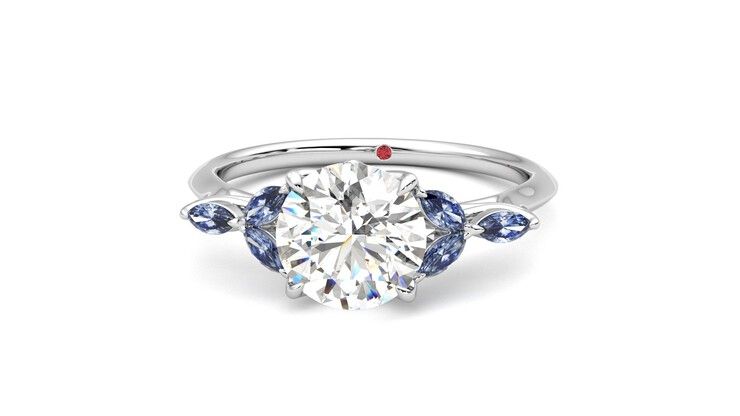 Taylor & Hart Tamora Round Engagement Ring 360 degree image 28