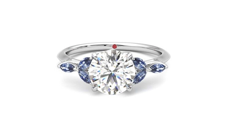 Taylor & Hart Tamora Round Engagement Ring 360 degree image 29