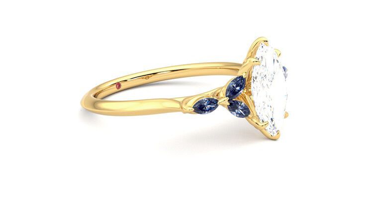 Taylor & Hart Tamora Marquise Engagement Ring 360 degree image 7