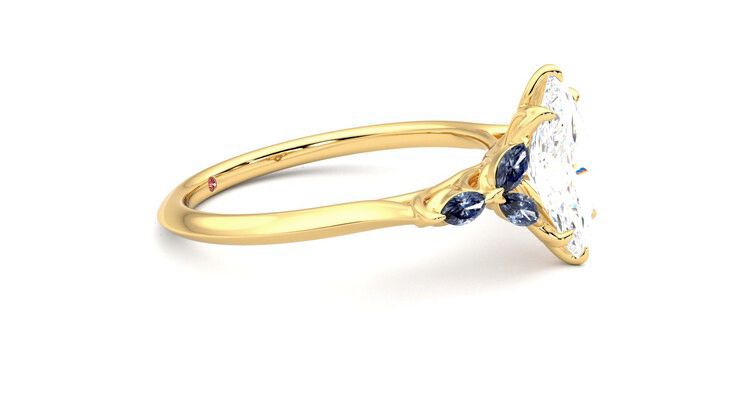 Taylor & Hart Tamora Marquise Engagement Ring 360 degree image 8