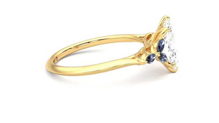 Taylor & Hart Tamora Marquise Engagement Ring 360 degree image 9