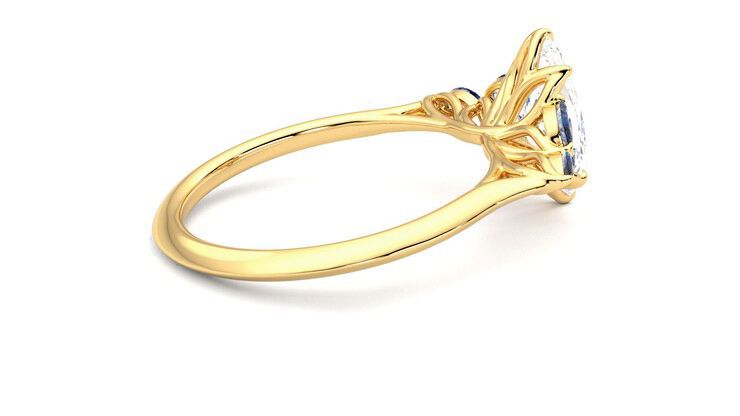 Taylor & Hart Tamora Marquise Engagement Ring 360 degree image 11