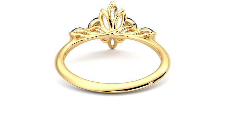 Taylor & Hart Tamora Marquise Engagement Ring 360 degree image 15