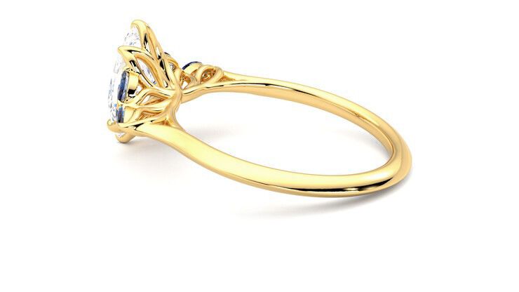Taylor & Hart Tamora Marquise Engagement Ring 360 degree image 19