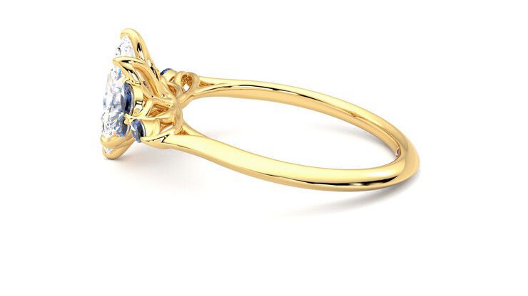 Taylor & Hart Tamora Marquise Engagement Ring 360 degree image 20