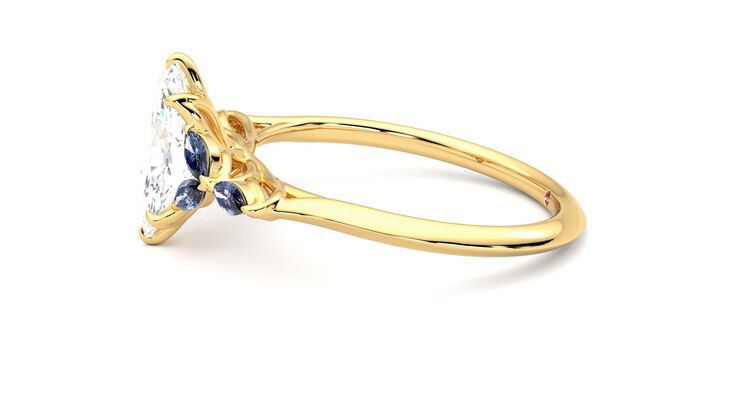 Taylor & Hart Tamora Marquise Engagement Ring 360 degree image 21