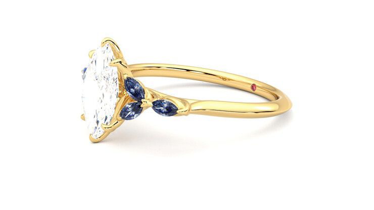 Taylor & Hart Tamora Marquise Engagement Ring 360 degree image 23