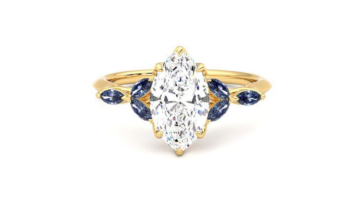 Taylor & Hart Tamora Marquise Engagement Ring 360 degree image 29