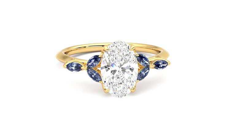 Taylor & Hart Tamora Oval Engagement Ring 360 degree image 2
