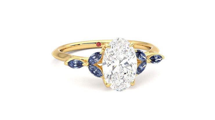Taylor & Hart Tamora Oval Engagement Ring 360 degree image 3