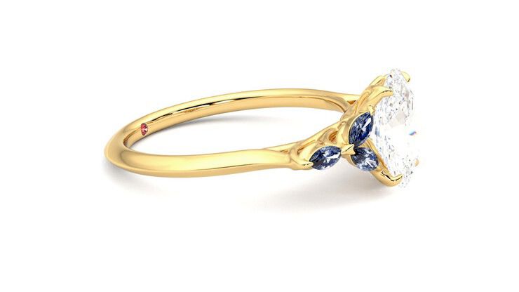 Taylor & Hart Tamora Oval Engagement Ring 360 degree image 8