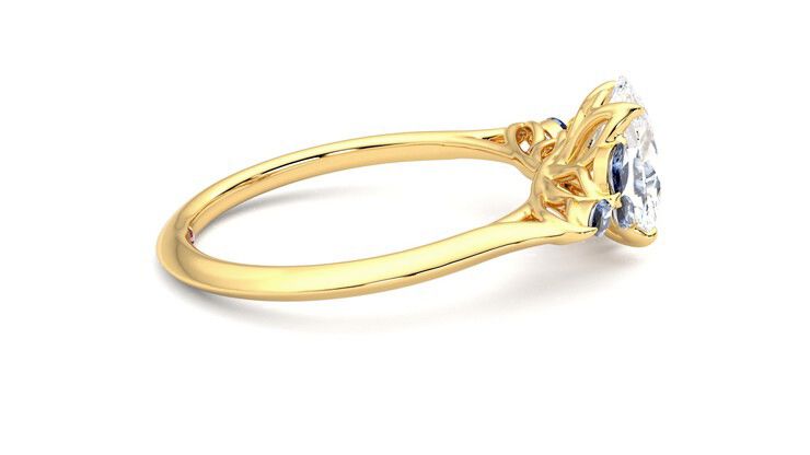 Taylor & Hart Tamora Oval Engagement Ring 360 degree image 10