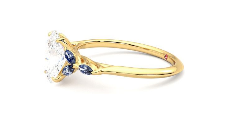 Taylor & Hart Tamora Oval Engagement Ring 360 degree image 22
