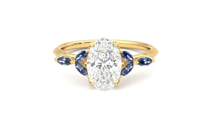 Taylor & Hart Tamora Oval Engagement Ring 360 degree image 29