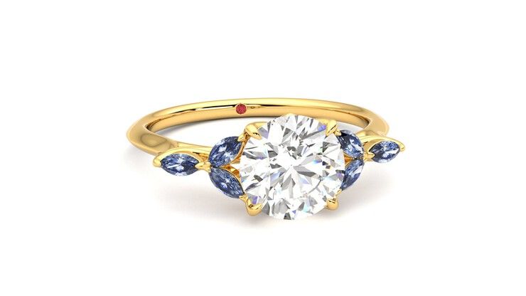 Taylor & Hart Tamora Round Engagement Ring 360 degree image 3