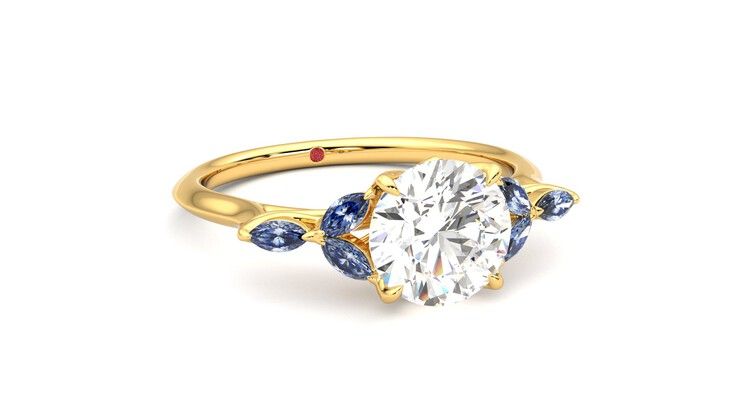 Taylor & Hart Tamora Round Engagement Ring 360 degree image 4