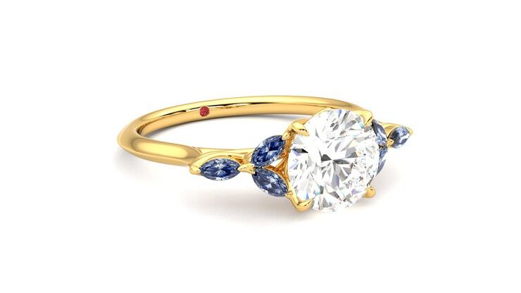 Taylor & Hart Tamora Round Engagement Ring 360 degree image 5