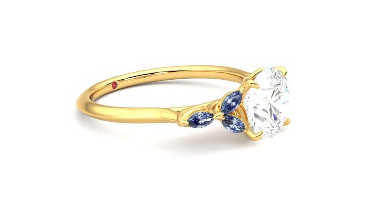 Taylor & Hart Tamora Round Engagement Ring 360 degree image 7