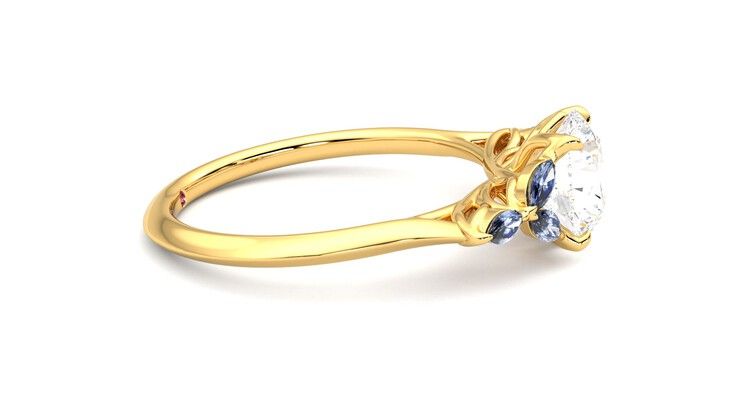 Taylor & Hart Tamora Round Engagement Ring 360 degree image 9