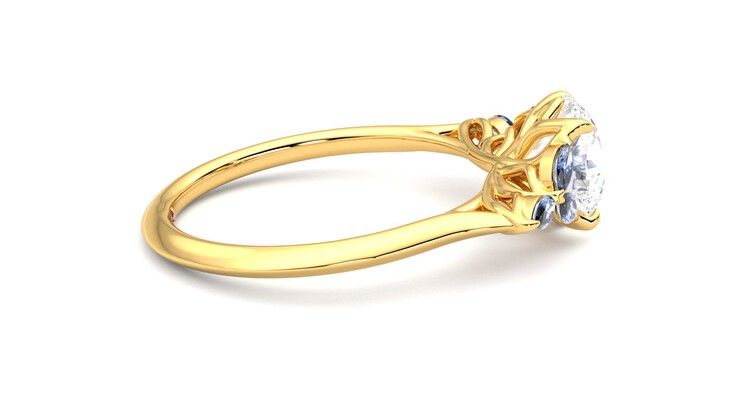 Taylor & Hart Tamora Round Engagement Ring 360 degree image 10