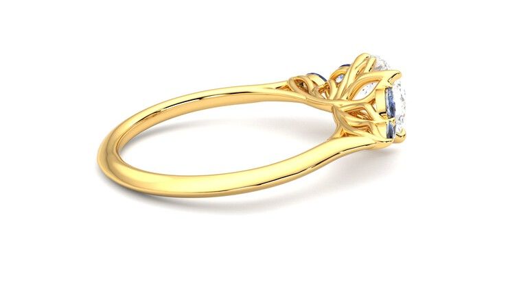 Taylor & Hart Tamora Round Engagement Ring 360 degree image 11