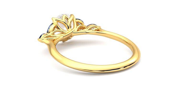 Taylor & Hart Tamora Round Engagement Ring 360 degree image 17
