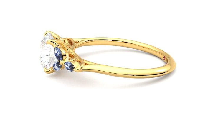 Taylor & Hart Tamora Round Engagement Ring 360 degree image 21
