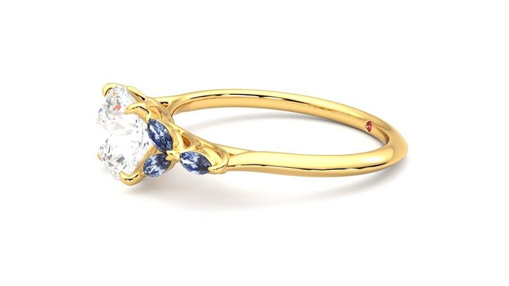 Taylor & Hart Tamora Round Engagement Ring 360 degree image 22
