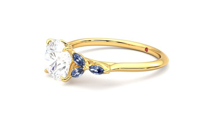 Taylor & Hart Tamora Round Engagement Ring 360 degree image 23
