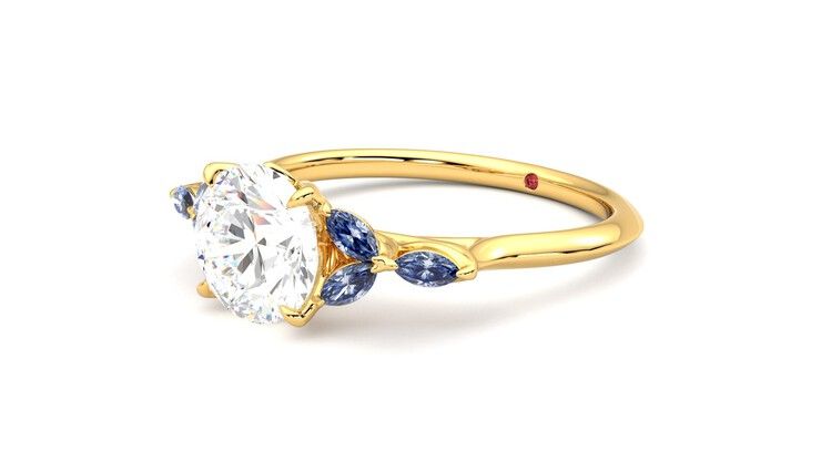 Taylor & Hart Tamora Round Engagement Ring 360 degree image 24