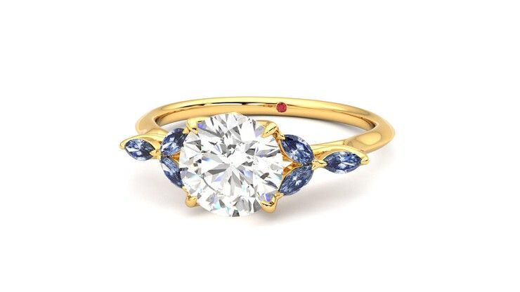 Taylor & Hart Tamora Round Engagement Ring 360 degree image 27