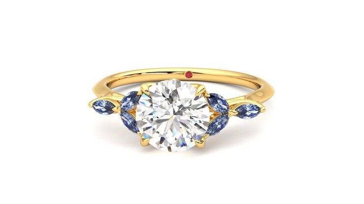 Taylor & Hart Tamora Round Engagement Ring 360 degree image 28