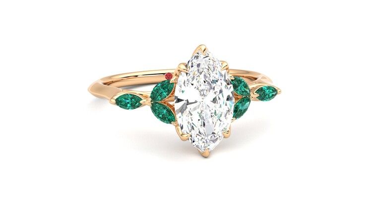 Taylor & Hart Tamora Marquise Engagement Ring 360 degree image 3