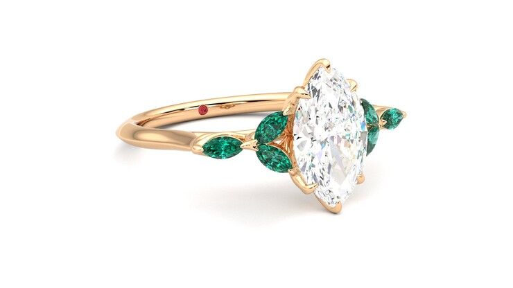 Taylor & Hart Tamora Marquise Engagement Ring 360 degree image 5