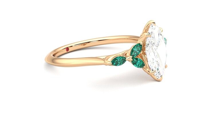 Taylor & Hart Tamora Marquise Engagement Ring 360 degree image 7