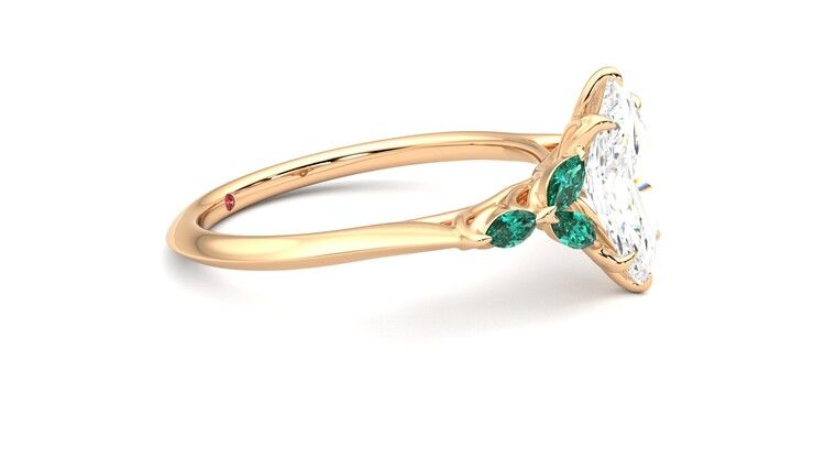 Taylor & Hart Tamora Marquise Engagement Ring 360 degree image 8