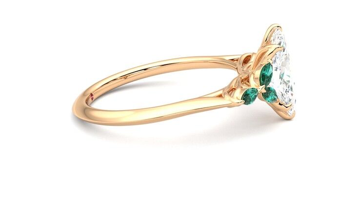 Taylor & Hart Tamora Marquise Engagement Ring 360 degree image 9