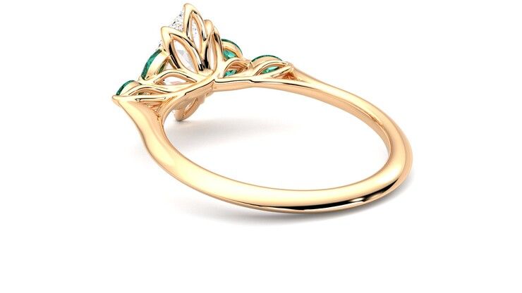 Taylor & Hart Tamora Marquise Engagement Ring 360 degree image 17