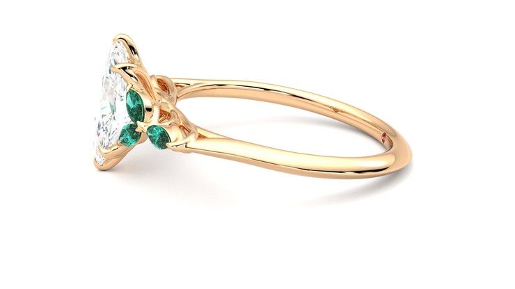 Taylor & Hart Tamora Marquise Engagement Ring 360 degree image 21