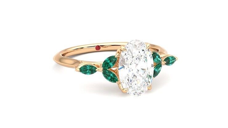 Taylor & Hart Tamora Oval Engagement Ring 360 degree image 4
