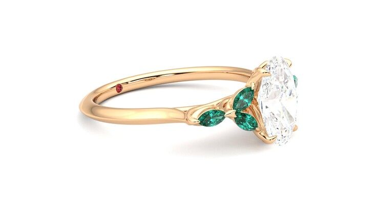 Taylor & Hart Tamora Oval Engagement Ring 360 degree image 7
