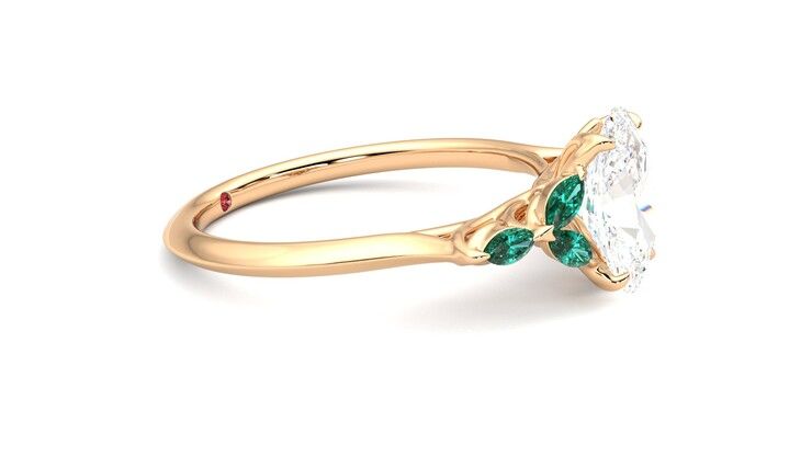 Taylor & Hart Tamora Oval Engagement Ring 360 degree image 8