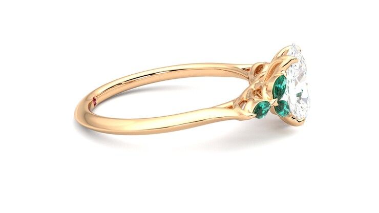 Taylor & Hart Tamora Oval Engagement Ring 360 degree image 9