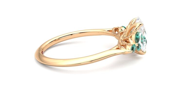 Taylor & Hart Tamora Oval Engagement Ring 360 degree image 10