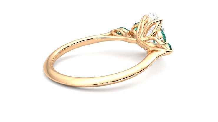 Taylor & Hart Tamora Oval Engagement Ring 360 degree image 12