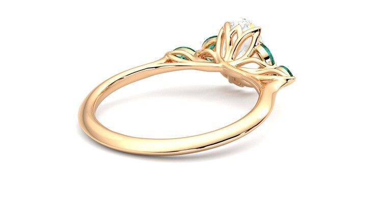 Taylor & Hart Tamora Oval Engagement Ring 360 degree image 13